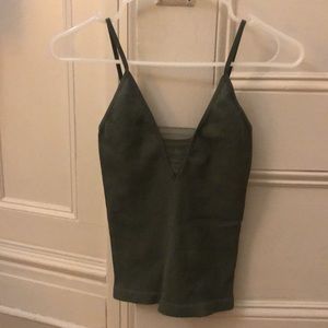 Green Free People Brami top